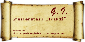 Greifenstein Ildikó névjegykártya