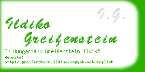 ildiko greifenstein business card